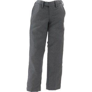 NWT LANDS' END LITTLE GIRL'S UNIFORM‎ PLAIN FRONT DRESS PANTS GRAY 5 & 6